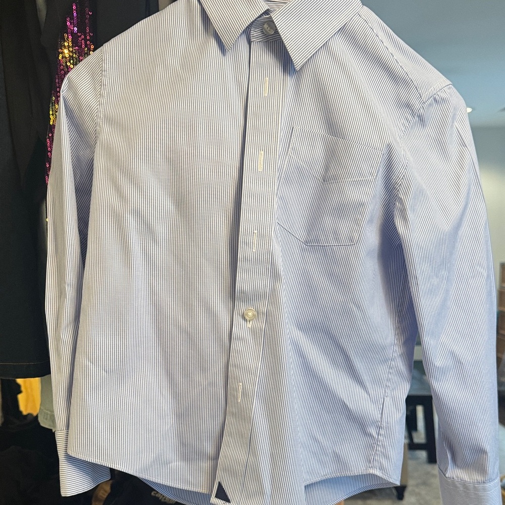 UNTUCKit Kids Blue Pinstripe Button Down Shirt